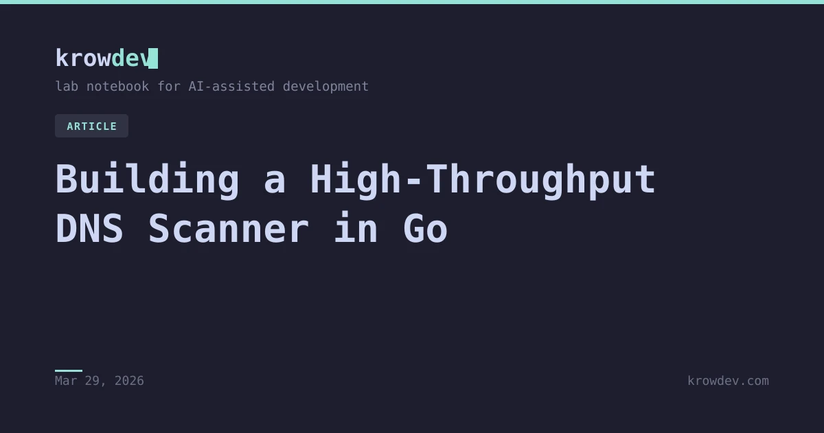 Building a High-Throughput DNS Scanner in Go — krowdev
